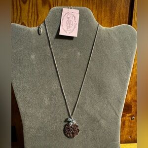 GCM Silver Tone Peace Necklace